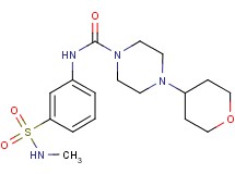 N-{3-[(methylamino)sulfonyl]phenyl}-4-(tetrahydro-2H-pyran-4-yl)piperazine-1-carboxamide