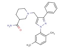 1-{[1-(2,5-dimethylphenyl)-3-phenyl-1H-pyrazol-4-yl]methyl}-3-piperidinecarboxamide