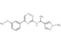 5-(3-methoxyphenyl)-N-[1-(1-methyl-1H-pyrazol-4-yl)ethyl]-1,2,4-triazin-3-amine