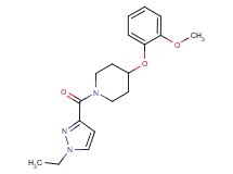 1-[(1-ethyl-1H-pyrazol-3-yl)carbonyl]-4-(2-methoxyphenoxy)piperidine