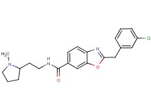 2-(3-chlorobenzyl)-N-[2-(1-methyl-2-pyrrolidinyl)ethyl]-1,3-benzoxazole-6-carboxamide