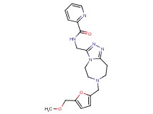 N-[(7-{[5-(methoxymethyl)-2-furyl]methyl}-6,7,8,9-tetrahydro-5H-[1,2,4]triazolo[4,3-d][1,4]diazepin-3-yl)methyl]-2-pyridinecarboxamide
