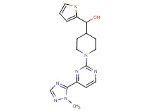 {1-[4-(1-methyl-1H-1,2,4-triazol-5-yl)pyrimidin-2-yl]piperidin-4-yl}(2-thienyl)methanol