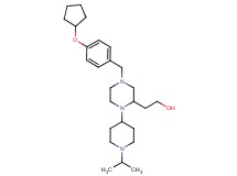 2-[4-[4-(cyclopentyloxy)benzyl]-1-(1-isopropyl-4-piperidinyl)-2-piperazinyl]ethanol
