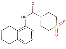 N-(5,6,7,8-tetrahydronaphthalen-1-yl)thiomorpholine-4-carboxamide 1,1-dioxide