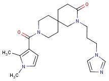 9-[(1,2-dimethyl-1H-pyrrol-3-yl)carbonyl]-2-[3-(1H-imidazol-1-yl)propyl]-2,9-diazaspiro[5.5]undecan-3-one