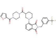 4-(3-{[4-(2-furoyl)-1-piperazinyl]carbonyl}-1-piperidinyl)-2-[3-(trifluoromethyl)benzyl]-1H-isoindole-1,3(2H)-dione