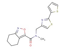 N-methyl-N-{[2-(2-thienyl)-1,3-thiazol-4-yl]methyl}-4,5,6,7-tetrahydro-2,1-benzisoxazole-3-carboxamide