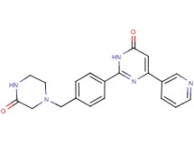2-{4-[(3-oxopiperazin-1-yl)methyl]phenyl}-6-pyridin-3-ylpyrimidin-4(3H)-one