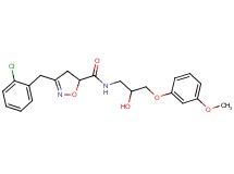 3-(2-chlorobenzyl)-N-[2-hydroxy-3-(3-methoxyphenoxy)propyl]-4,5-dihydro-5-isoxazolecarboxamide