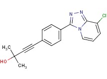 4-[4-(8-chloro[1,2,4]triazolo[4,3-a]pyridin-3-yl)phenyl]-2-methyl-3-butyn-2-ol