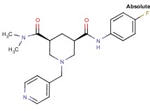 (3S,5R)-N'-(4-fluorophenyl)-N,N-dimethyl-1-(4-pyridinylmethyl)-3,5-piperidinedicarboxamide