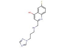 6-fluoro-2-({[3-(1H-1,2,4-triazol-1-yl)propyl]amino}methyl)quinolin-4-ol