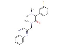 2-(dimethylamino)-2-(3-fluorophenyl)-N-methyl-N-(2-quinoxalinylmethyl)acetamide