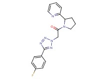 2-(1-{[5-(4-fluorophenyl)-2H-tetrazol-2-yl]acetyl}-2-pyrrolidinyl)pyridine