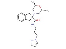 2-[(2R*,6S*)-2,6-dimethyl-4-morpholinyl]-N-[3-(1H-pyrazol-1-yl)propyl]-2-indanecarboxamide