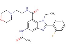 5-(acetylamino)-1-ethyl-2-(2-fluorophenyl)-N-[2-(4-morpholinyl)ethyl]-1H-benzimidazole-7-carboxamide
