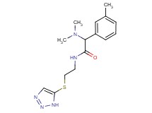2-(dimethylamino)-2-(3-methylphenyl)-N-[2-(1H-1,2,3-triazol-5-ylthio)ethyl]acetamide