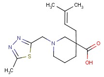 3-(3-methyl-2-buten-1-yl)-1-[(5-methyl-1,3,4-thiadiazol-2-yl)methyl]-3-piperidinecarboxylic acid