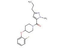 4-(2-fluorophenoxy)-1-[(1-methyl-3-propyl-1H-pyrazol-5-yl)carbonyl]piperidine