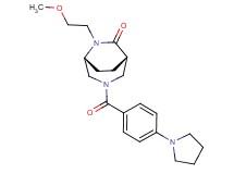 (1S*,5R*)-6-(2-methoxyethyl)-3-[4-(1-pyrrolidinyl)benzoyl]-3,6-diazabicyclo[3.2.2]nonan-7-one