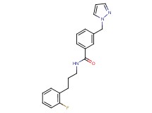 N-[3-(2-fluorophenyl)propyl]-3-(1H-pyrazol-1-ylmethyl)benzamide