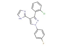 3-(2-chlorophenyl)-1-(4-fluorophenyl)-4-(1H-imidazol-2-yl)-1H-pyrazole