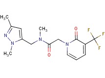 N-[(1,3-dimethyl-1H-pyrazol-5-yl)methyl]-N-methyl-2-[2-oxo-3-(trifluoromethyl)pyridin-1(2H)-yl]acetamide