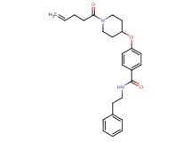 4-{[1-(4-pentenoyl)-4-piperidinyl]oxy}-N-(2-phenylethyl)benzamide