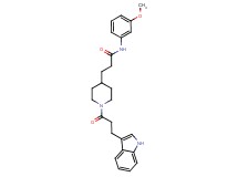 3-{1-[3-(1H-indol-3-yl)propanoyl]-4-piperidinyl}-N-(3-methoxyphenyl)propanamide