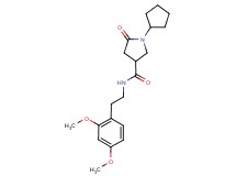 1-cyclopentyl-N-[2-(2,4-dimethoxyphenyl)ethyl]-5-oxo-3-pyrrolidinecarboxamide