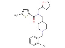 5-methyl-N-{[1-(2-methylbenzyl)-4-piperidinyl]methyl}-N-(tetrahydro-2-furanylmethyl)-2-thiophenecarboxamide