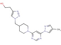 2-[1-({1-[6-(4-methyl-1H-pyrazol-1-yl)pyrimidin-4-yl]piperidin-4-yl}methyl)-1H-1,2,3-triazol-4-yl]ethanol