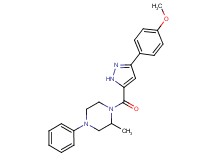 1-{[3-(4-methoxyphenyl)-1H-pyrazol-5-yl]carbonyl}-2-methyl-4-phenylpiperazine
