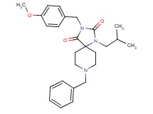 8-benzyl-1-isobutyl-3-(4-methoxybenzyl)-1,3,8-triazaspiro[4.5]decane-2,4-dione