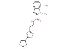 N-[2-(5-cyclopentyl-1,2,4-oxadiazol-3-yl)ethyl]-1,7-dimethyl-1H-indole-2-carboxamide