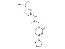 N-(2-isopropyl-2H-1,2,3-triazol-4-yl)-2-[6-oxo-4-(1-pyrrolidinyl)-1(6H)-pyridazinyl]acetamide