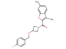 1-[(3,6-dimethyl-1-benzofuran-2-yl)carbonyl]-3-[(4-fluorobenzyl)oxy]azetidine