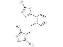 2-{2-[2-(3,5-dimethyl-1H-pyrazol-4-yl)ethyl]phenyl}-5-methyl-1,3,4-oxadiazole