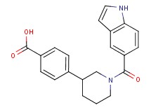4-[1-(1H-indol-5-ylcarbonyl)piperidin-3-yl]benzoic acid