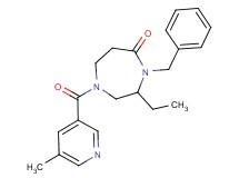 4-benzyl-3-ethyl-1-[(5-methyl-3-pyridinyl)carbonyl]-1,4-diazepan-5-one