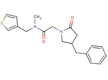 2-(4-benzyl-2-oxopyrrolidin-1-yl)-N-methyl-N-(3-thienylmethyl)acetamide