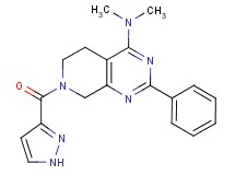 N,N-dimethyl-2-phenyl-7-(1H-pyrazol-3-ylcarbonyl)-5,6,7,8-tetrahydropyrido[3,4-d]pyrimidin-4-amine