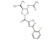 N-((3S*,4R*)-1-{[3-(2-fluorophenyl)-1H-pyrazol-5-yl]carbonyl}-4-isopropyl-3-pyrrolidinyl)acetamide