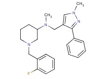 1-(2-fluorobenzyl)-N-methyl-N-[(1-methyl-3-phenyl-1H-pyrazol-4-yl)methyl]-3-piperidinamine
