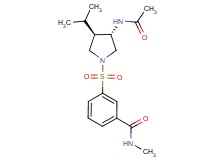3-{[(3S*,4R*)-3-(acetylamino)-4-isopropyl-1-pyrrolidinyl]sulfonyl}-N-methylbenzamide