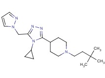 4-[4-cyclopropyl-5-(1H-pyrazol-1-ylmethyl)-4H-1,2,4-triazol-3-yl]-1-(3,3-dimethylbutyl)piperidine