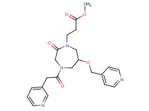 methyl 3-[2-oxo-4-(3-pyridinylacetyl)-6-(4-pyridinylmethoxy)-1,4-diazepan-1-yl]propanoate