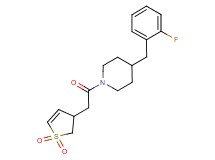 1-[(1,1-dioxido-2,3-dihydro-3-thienyl)acetyl]-4-(2-fluorobenzyl)piperidine
