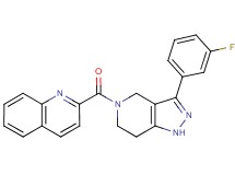 2-{[3-(3-fluorophenyl)-1,4,6,7-tetrahydro-5H-pyrazolo[4,3-c]pyridin-5-yl]carbonyl}quinoline